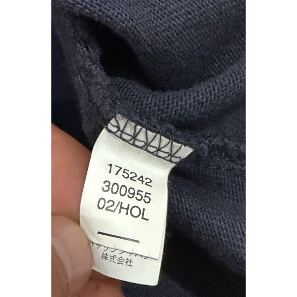 NWT Vintage Y2k GAP Two Toned Blank Crewneck Sweatshirt Grey Navy Blue Large '02 - Picture 8 of 10